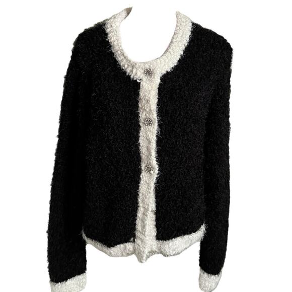 H&M Divided Button Front Knit Cardigan sz L - Picture 1 of 11
